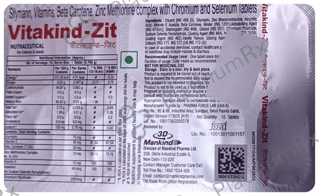 Vitakind Zit Tablet 10s