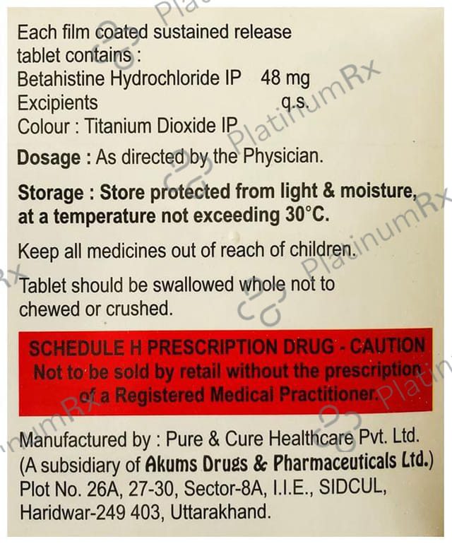 Vertilyf OD 48 Tablet SR