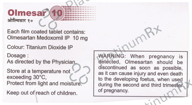 Olmesar 10mg Tablet 15s