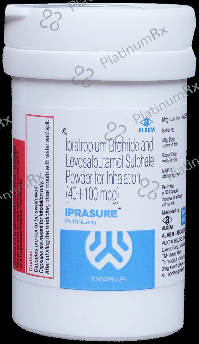 Iprasure Pulmicaps 100mcg/40mcg Capsule