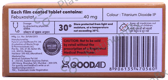 Goodxostat 40mg Tablet 10s
