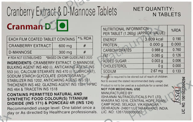 Cranman D 600/300mg Tablet 10s