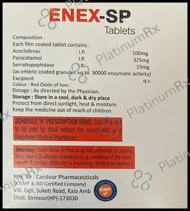 Enex SP 100mg/325mg/15mg Tablet