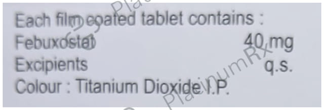 Nefuric 40mg Tablet 10s