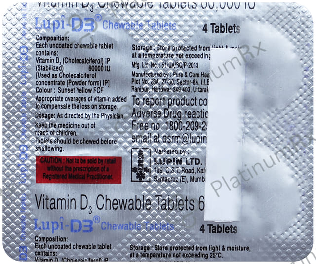 Lupi D3 60K Chewable Tablet