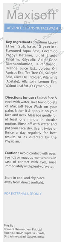 Maxisoft 3 Way Anti-Bacterial Action Advance Cleansing Face Wash (100ml Each) 3 Tubes