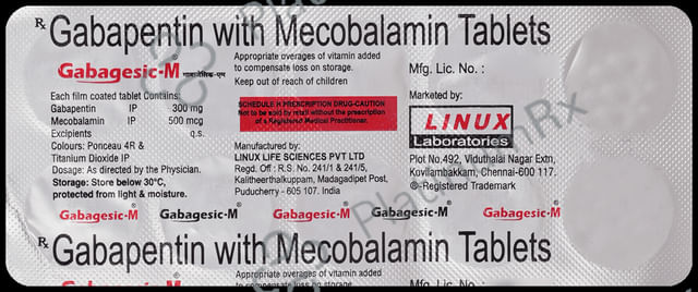 Gabagesic M 300/500mcg Tablet 10s