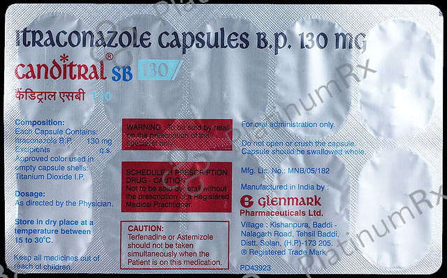 Canditral SB 130mg Capsule 10s