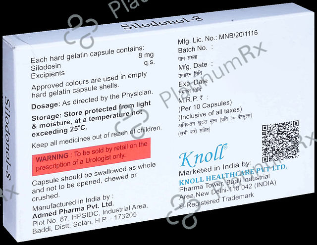 Silodonol 8mg Capsule