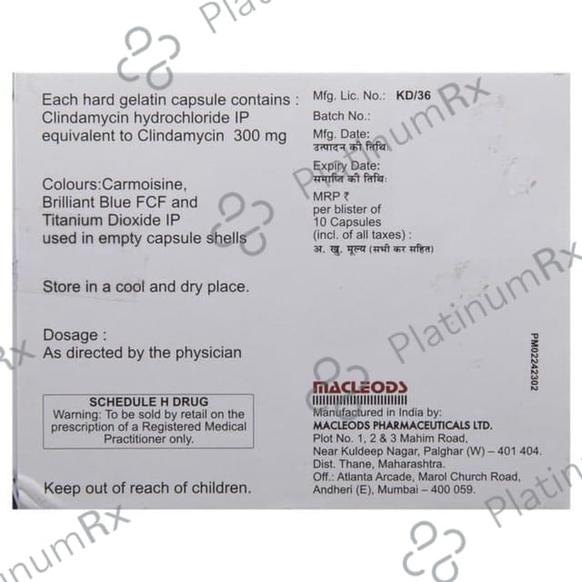 Clindasure 300mg Capsule 10s