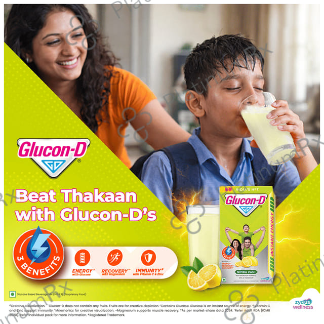 Glucon D Instant Energy Nimbu Pani Flavour Powder 400gm