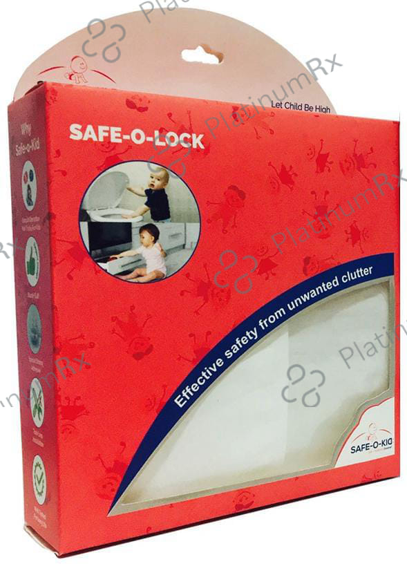 Safe-O-Kid Adjustable Multi-Purpose Child Safety Lock Medium Blue 4 units