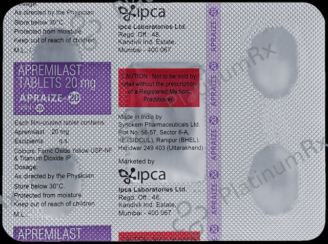Apraize 20mg Tablet 4s
