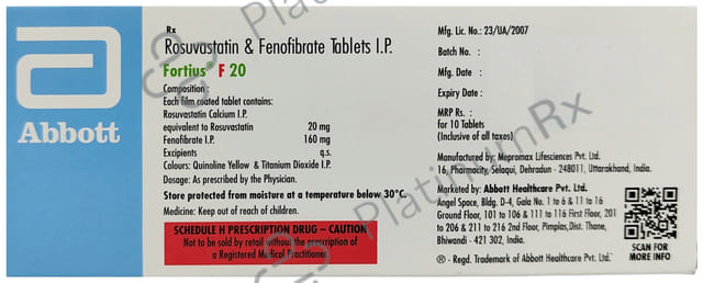 Fortius F 20/160mg Tablet 10s
