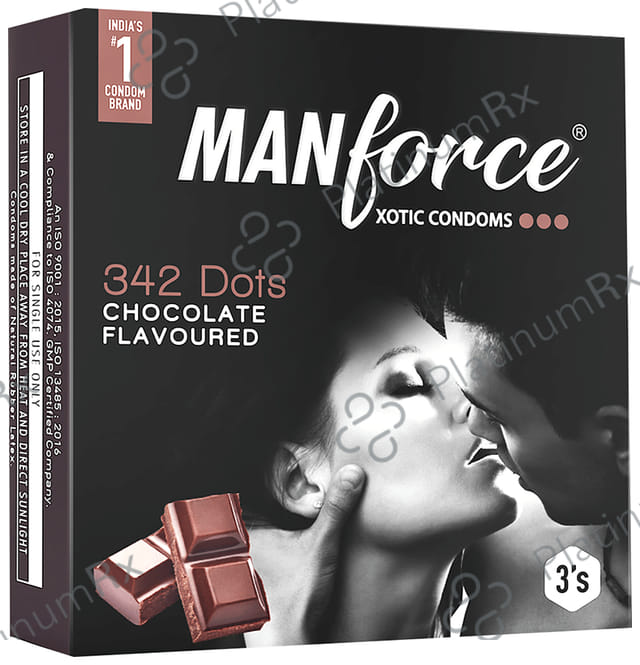 Manforce 342 Dots Xotic Chocolate Flavour Condom 3s