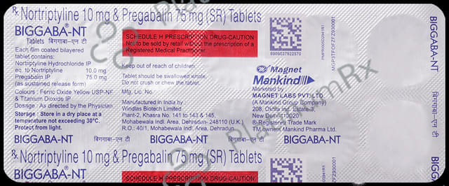 Biggaba NT 75/10mg Tablet SR 10s