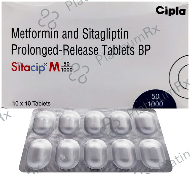 Sitacip M 50/1000mg Tablet PR 10s