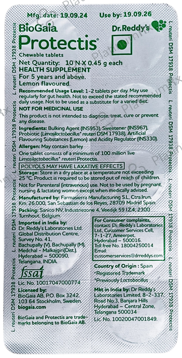Biogaia Protectis Chewable Tablet