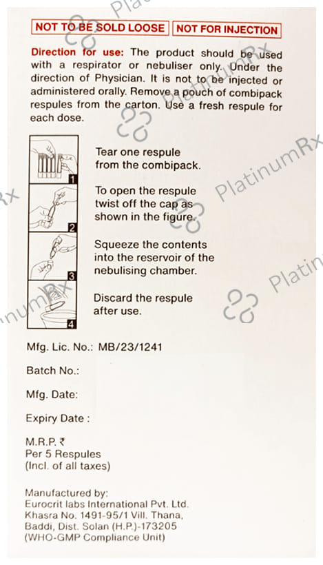 Budiprime LS 500mcg/1.25mg Respules 1X2ml