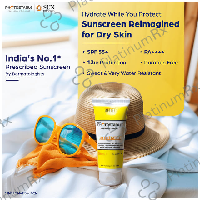 Bello New Photostable Sunscreen Emulgel SPF55 50gm