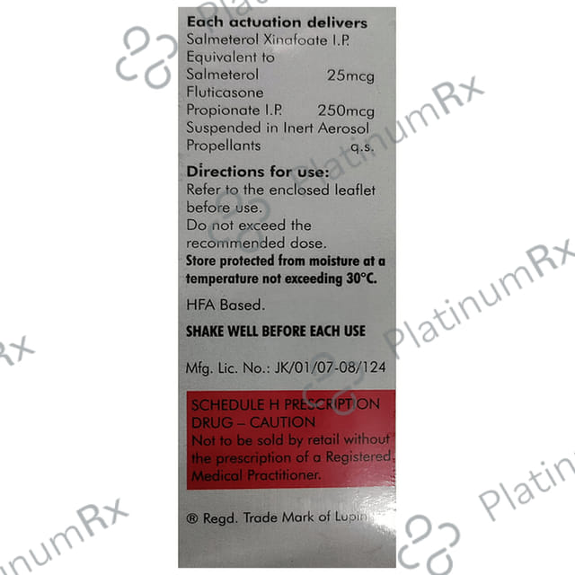 Esiflo 250/25mcg Transhaler 120MDI