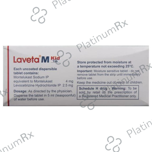 Laveta M Kid 2.5/4mg Tablet 10s