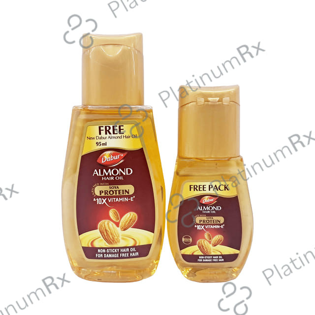 Dabur Almond Hair Oil with Soya Protein & Vitamin E - For Damage Free Hair 190 ml