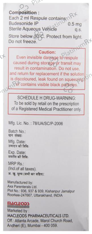 Bunase 0.5mg Respule 5s