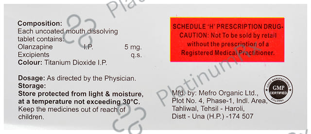 Olivest 5mg Tablet MD 10s
