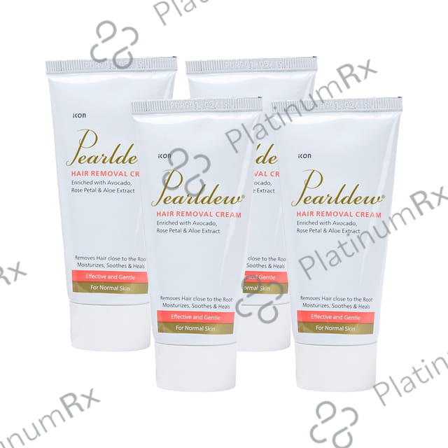 Pearldew Hair Removal Cream (60gm Each) 4 Tubes