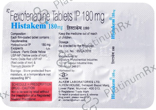 Histakem 180mg Tablet