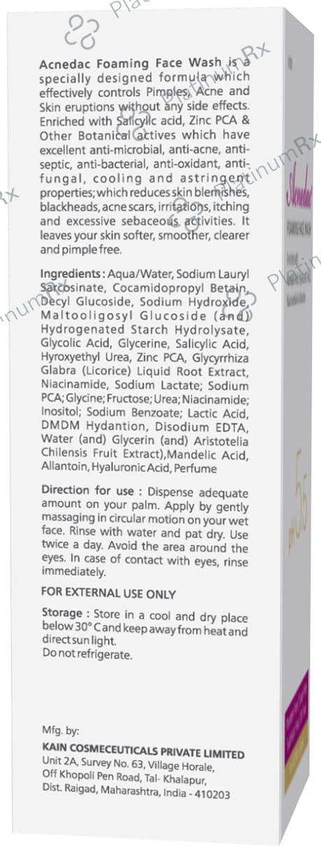 Acnedac PH 5.5 Foaming Face Wash
