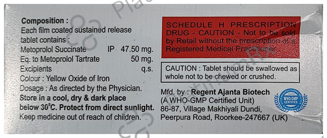 Metcy 50 Tablet SR 10 Tablet SR