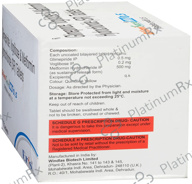 Glimisave MV 0.5/500/0.2mg Tablet SR 15s