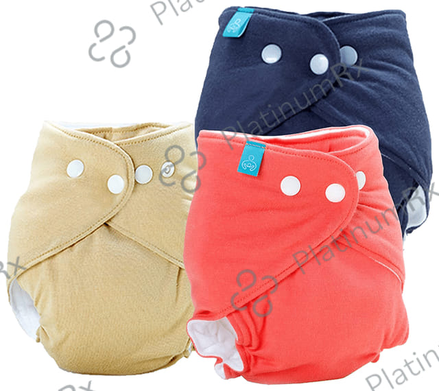 Bumberry Smart Fitted Cotton Cloth Reusable One Piece Diapering with Built-In Insert