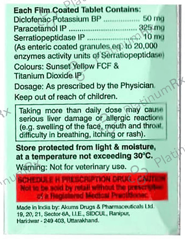Diclotal Plus SP Tablet 10s