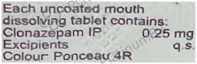 Cloze 0.25mg Tablet MD 10s