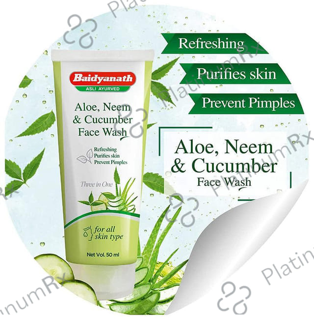 Baidyanath (Jhansi) Aloe, Neem & Cucumber Face Wash