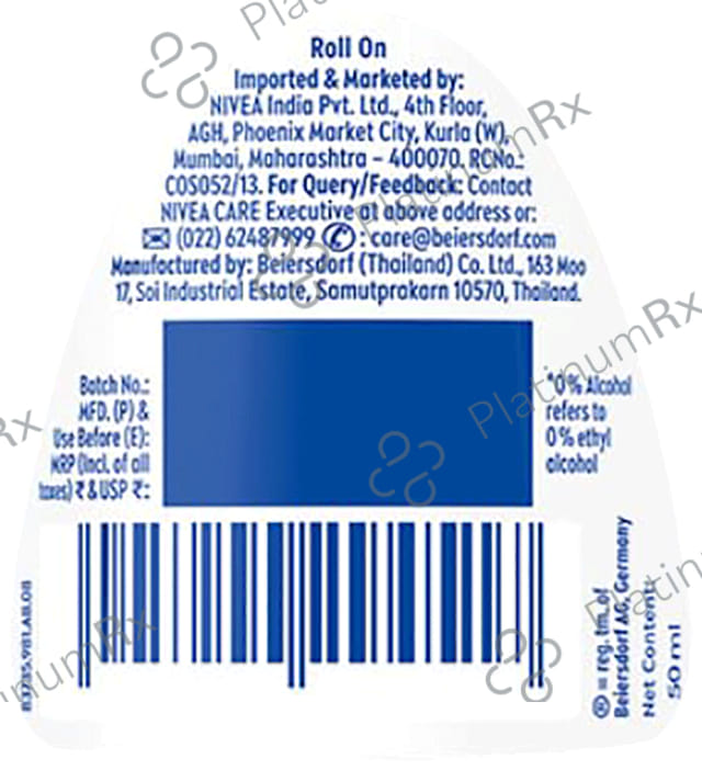 Nivea Pearl & Beauty Deodorant Roll On 50ml