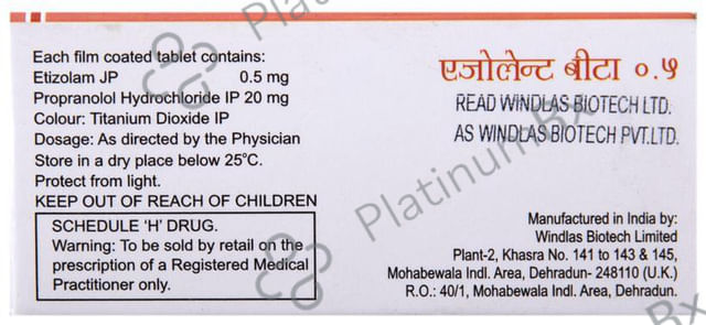 Ezolent Beta 0.5 Tablet