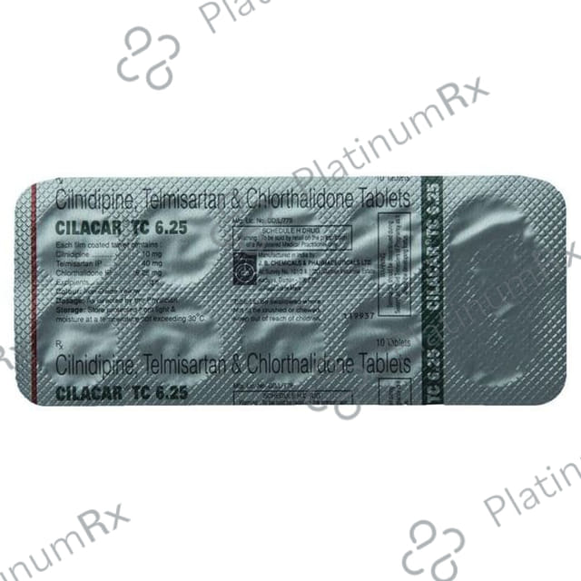 Cilacar TC 6.25/10/40mg Tablet 10s