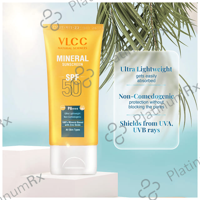VLCC Mineral Sunscreen SPF 50 PA+++ Cream 50gm