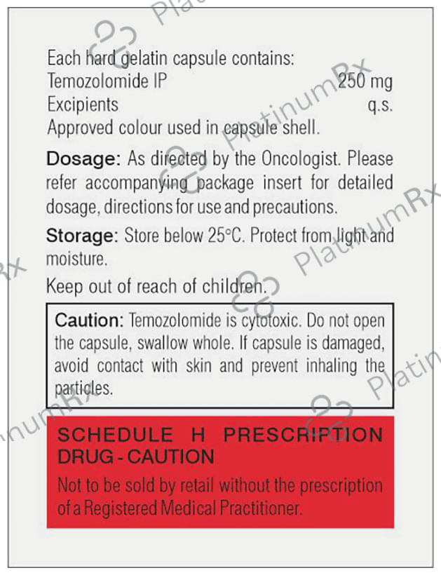 Temzol 250mg Capsule 5s