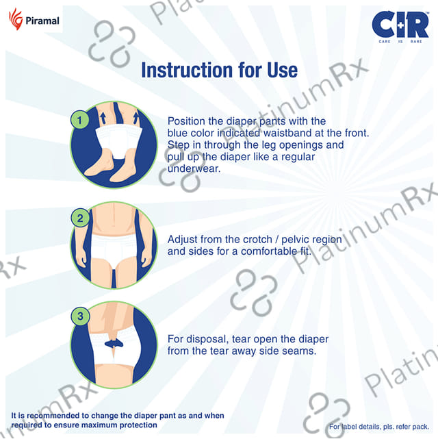 CIR Adult Diaper Pants Large 10s