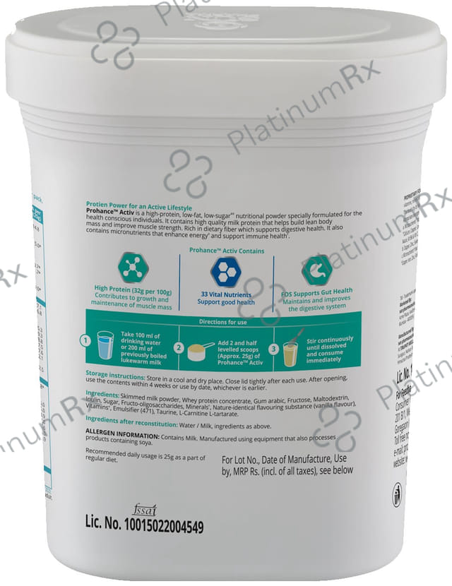 Prohance Activ Nutrition Vanilla Powder 400gm