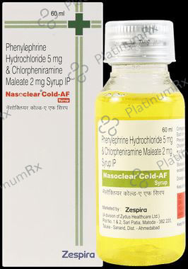 Nasoclear 2/5mg Cold AF Syrup 60ml