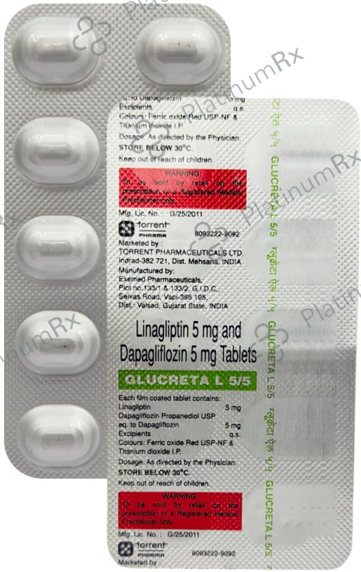 Glucreta L 5/5mg Tablet 10s