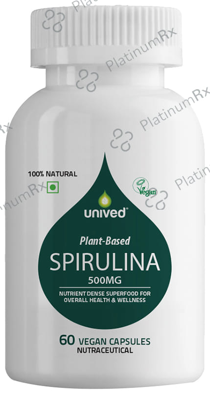 Unived Plant-Based Spirulina 500mg Vegan Capsule