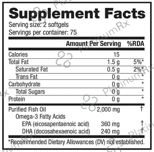 Nutra Bio Omega 3 Fish Oil Soft Gel 60s