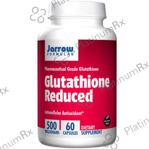 Jarrow Formulas Glutathione Reduced 500mg Capsule - Intracellular Antioxidant 60 capsules
